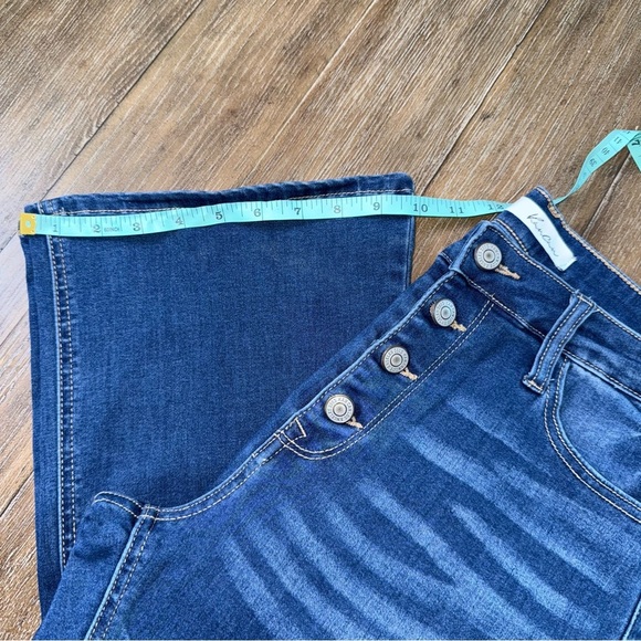 KanCan High-Rise Super Flare Jeans Button Fly 11 / 29 dark blue - Picture 3 of 10